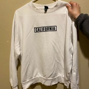 White California crewneck sweatshirt